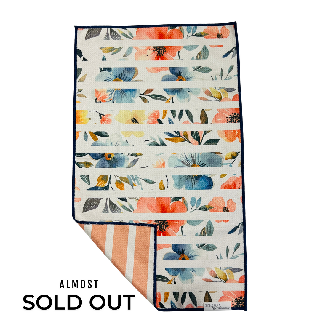 Striped Flower | Reversible Towel