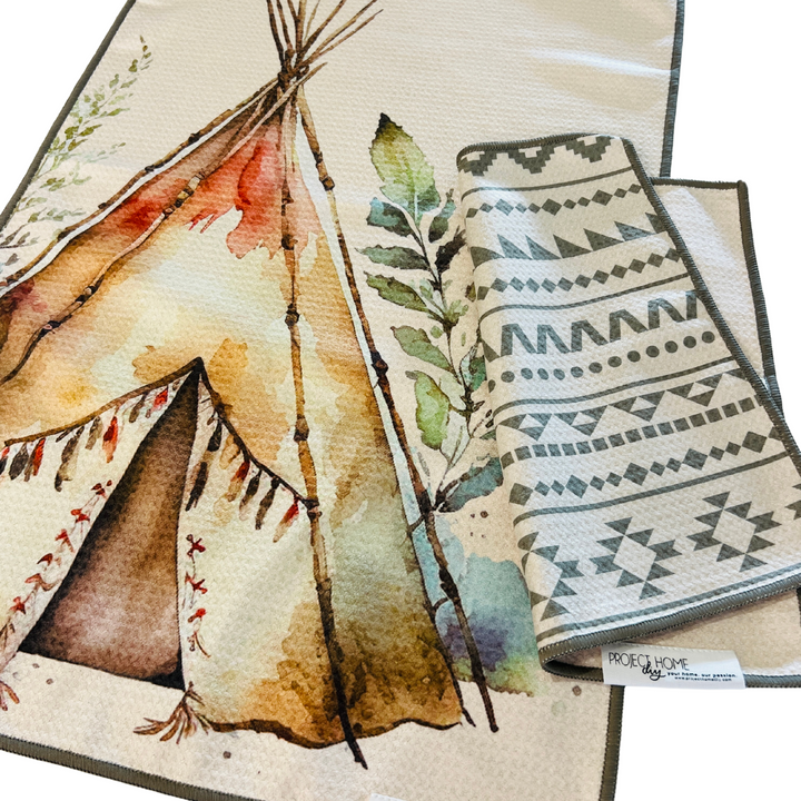 Teepee Time | Reversible Towel