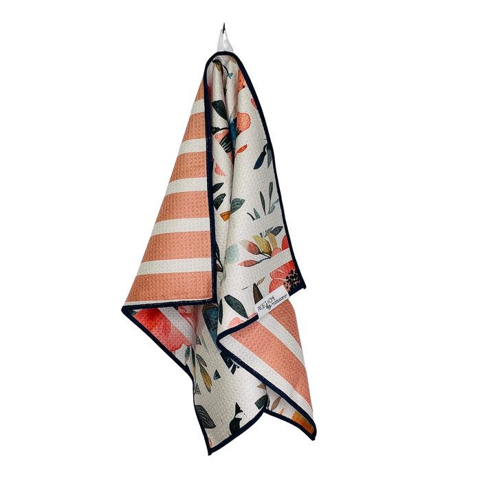 Striped Flower | Reversible Towel