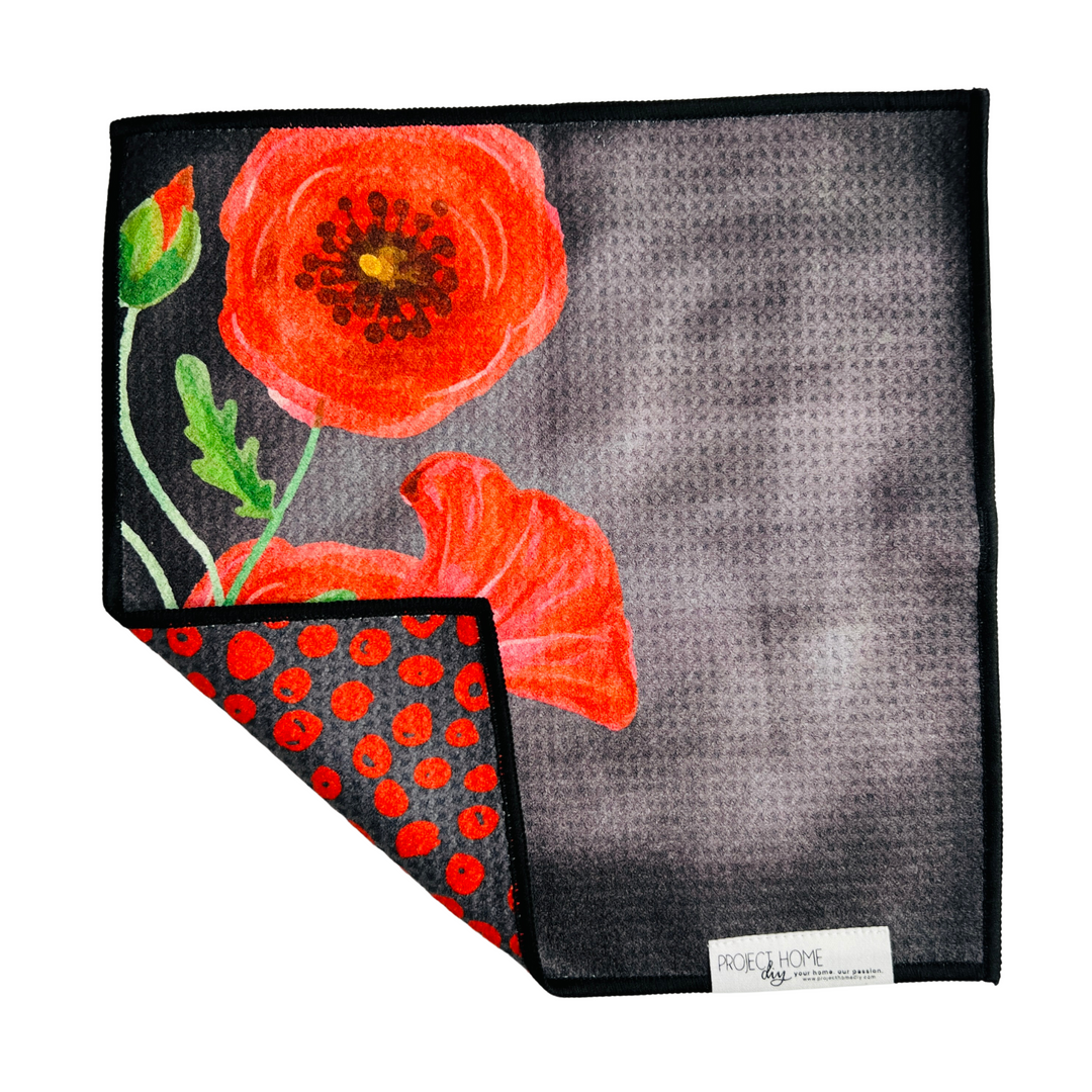 Poppy Perfection | Reversible Towel