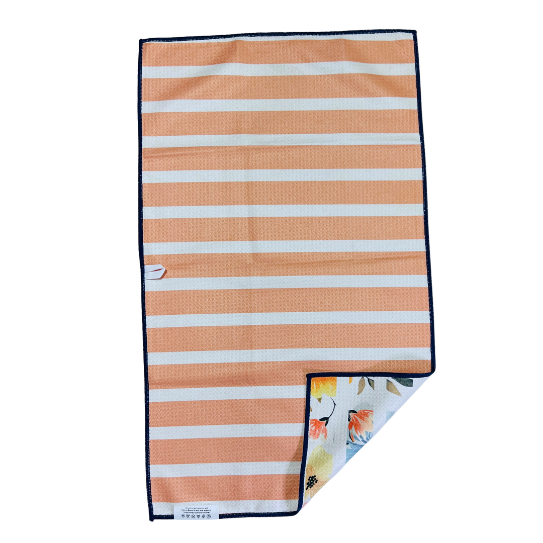 Striped Flower | Reversible Towel