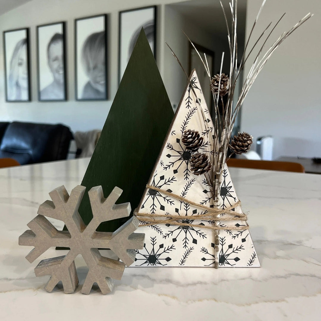 Snowy Forest |  DIY Wood Tree Snowflake Decor ProjectHomeDIY 