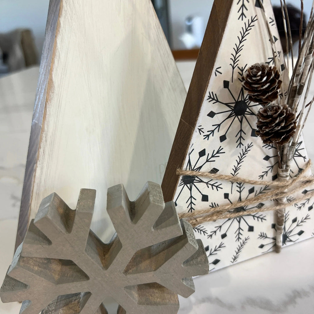 Snowy Forest |  DIY Wood Tree Snowflake Decor ProjectHomeDIY 