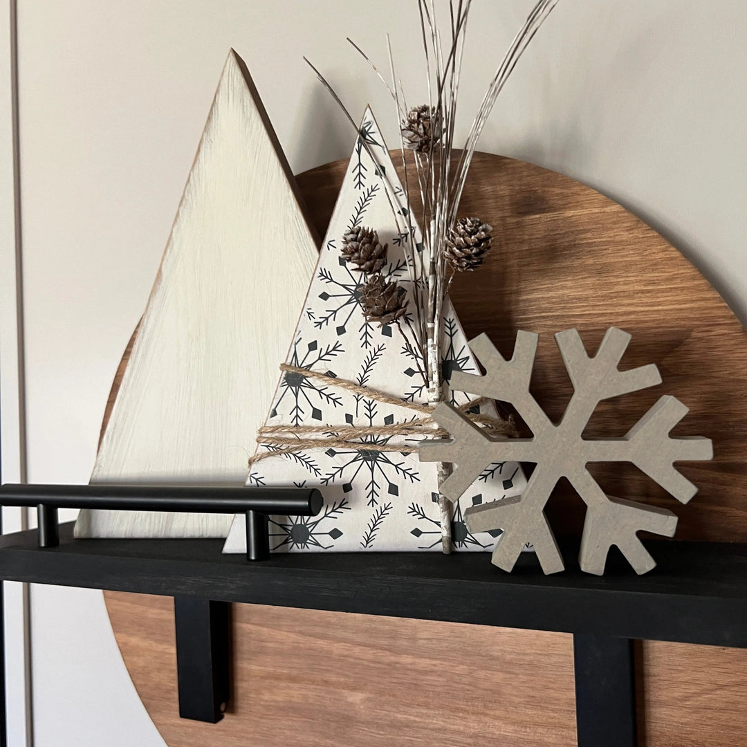 Snowy Forest |  DIY Wood Tree Snowflake Decor ProjectHomeDIY 