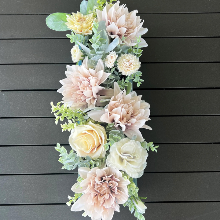 Boxed & Beautiful | Faux Floral Centerpiece Project | Wood Box w/ Black Metal Accents & Floral ProjectHomeDIY