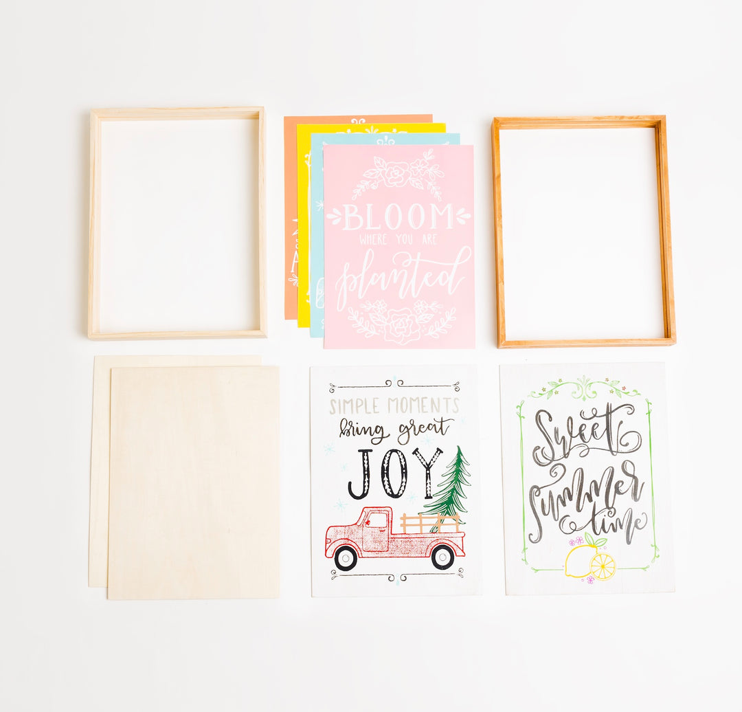 Seasonal Sign Kit | DIY Seasonal Sign w/ 4 Stencils