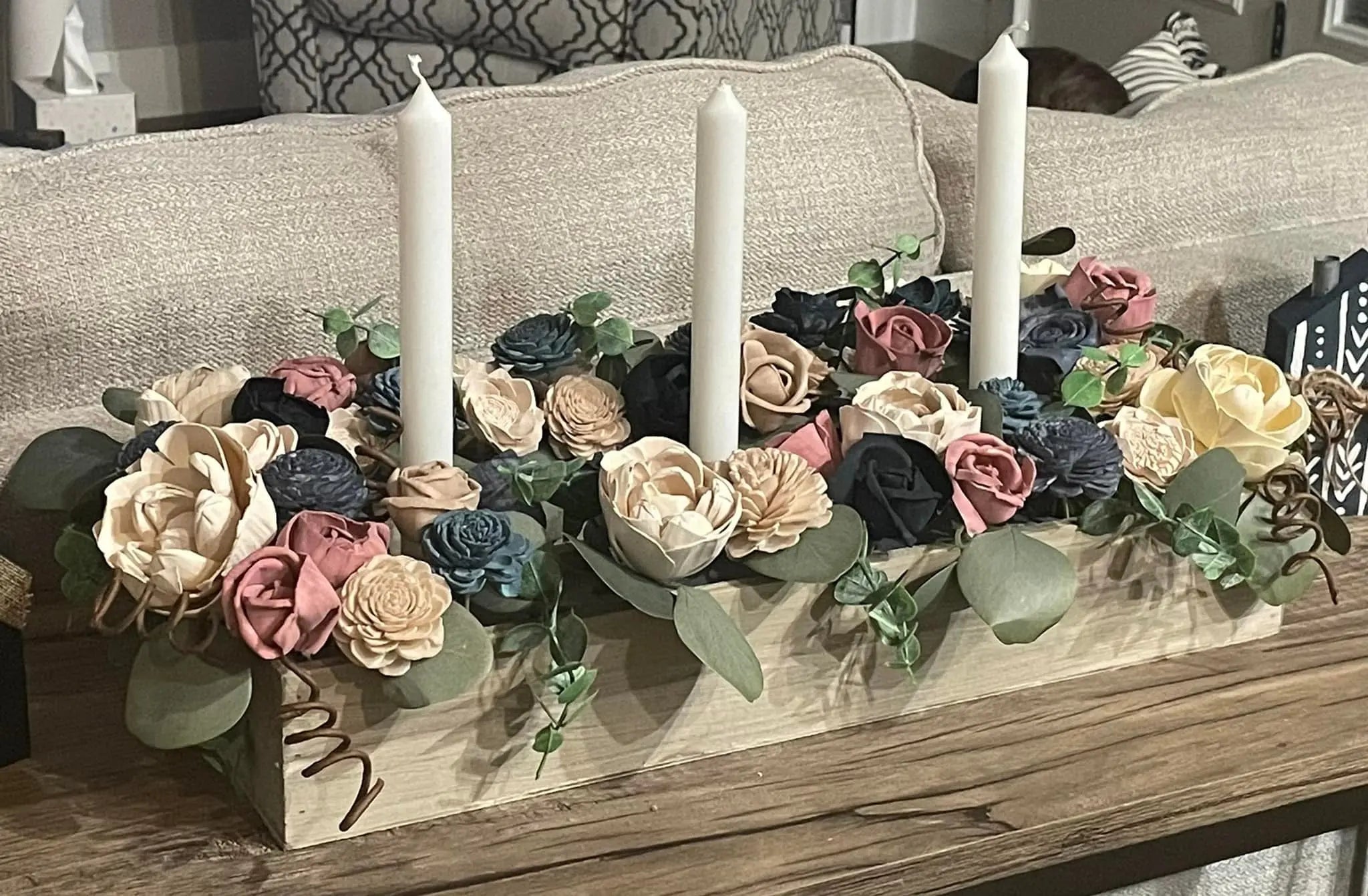 Wood Flower Box | DIY Dyeable Wood Flower Centerpiece